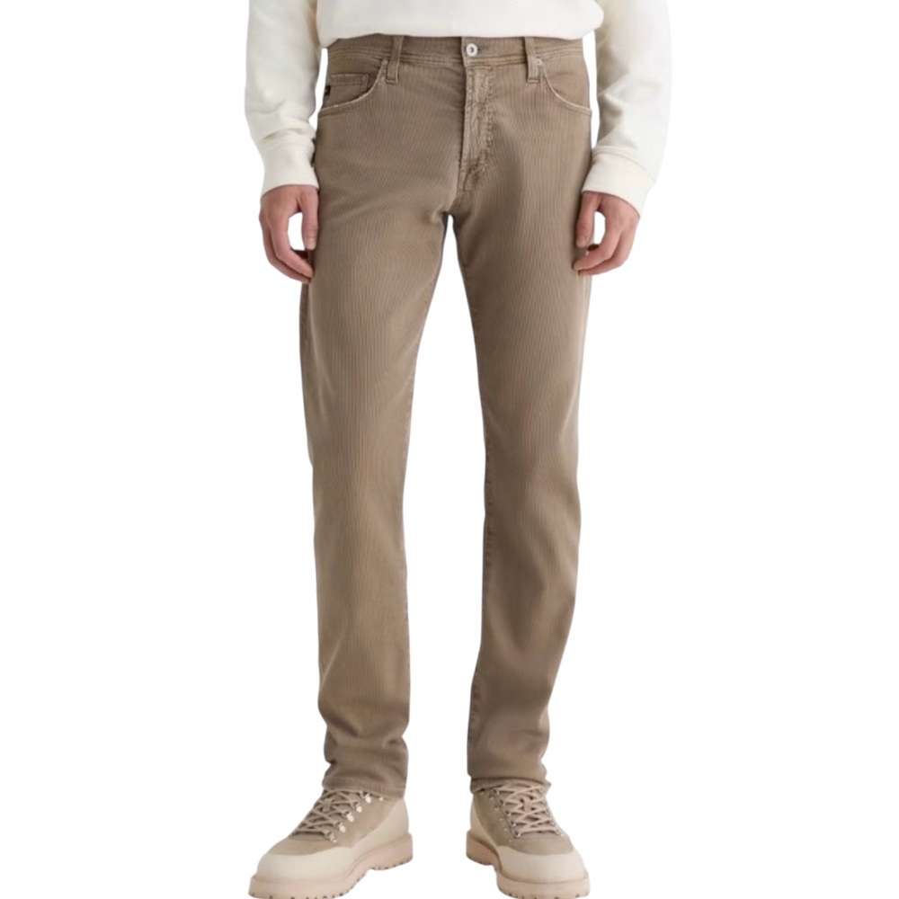 AG Adriano Goldschmied Tellis Modern Slim Corduroy Pants Tan‎ Khaki 32x32